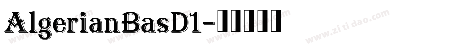 AlgerianBasD1字体转换