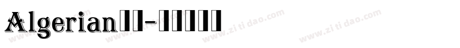 Algerian加粗字体转换