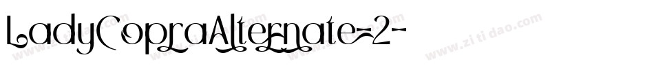 LadyCopraAlternate-2字体转换