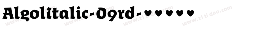 AlgolItalic-O9rd字体转换