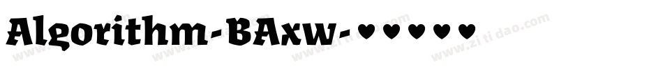 Algorithm-BAxw字体转换