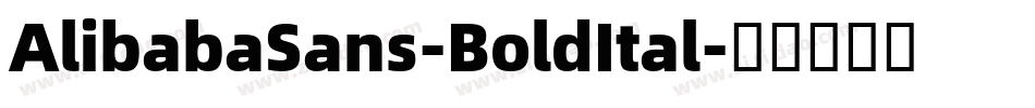 AlibabaSans-BoldItal字体转换