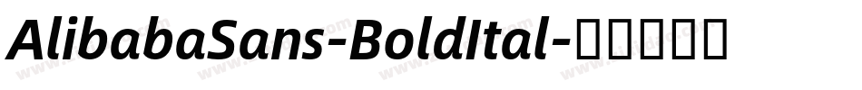 AlibabaSans-BoldItal字体转换