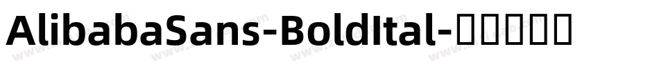 AlibabaSans-BoldItal字体转换