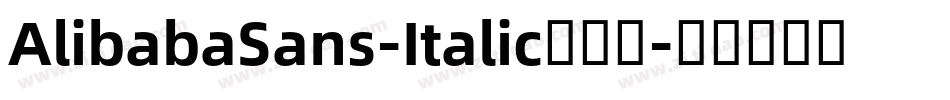 AlibabaSans-Italic手机版字体转换