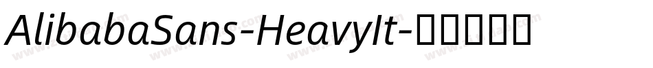 AlibabaSans-HeavyIt字体转换