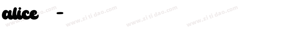 alice字体字体转换