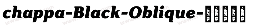 chappa-Black-Oblique字体转换