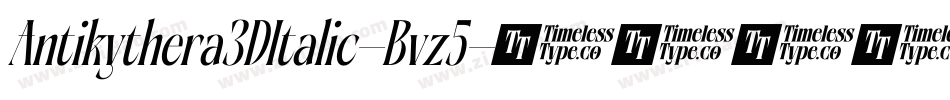 Antikythera3DItalic-Bvz5字体转换