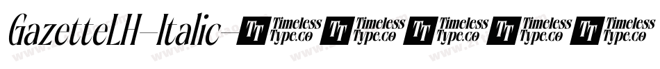 GazetteLH-Italic字体转换