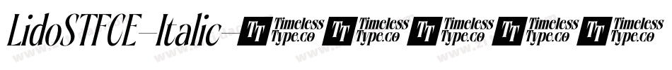 LidoSTFCE-Italic字体转换