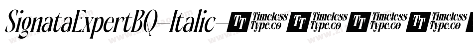 SignataExpertBQ-Italic字体转换