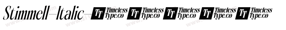Stimmell-Italic字体转换