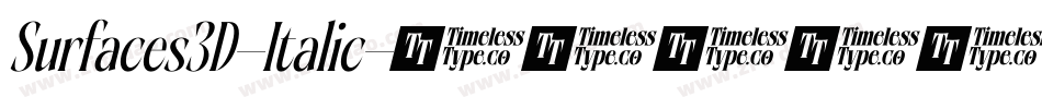 Surfaces3D-Italic字体转换