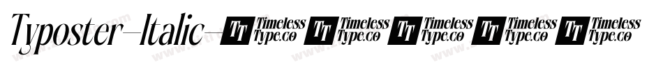 Typoster-Italic字体转换