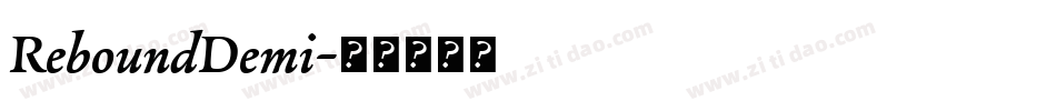 ReboundDemi字体转换