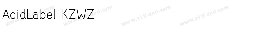 AcidLabel-KZWZ字体转换