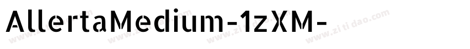 AllertaMedium-1zXM字体转换