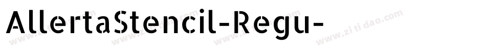 AllertaStencil-Regu字体转换