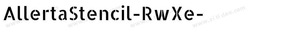 AllertaStencil-RwXe字体转换