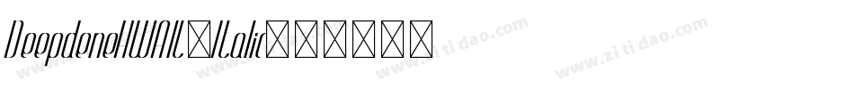DeepdeneHWAlt-Italic字体转换
