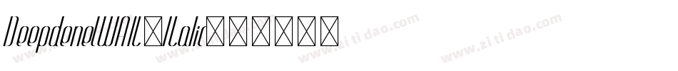 DeepdeneLWAlt-Italic字体转换