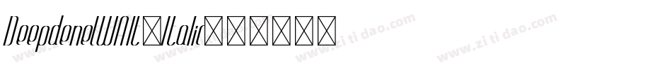 DeepdeneLWAlt-Italic字体转换
