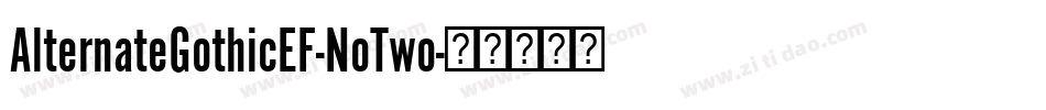AlternateGothicEF-NoTwo字体转换