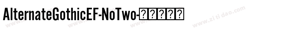 AlternateGothicEF-NoTwo字体转换