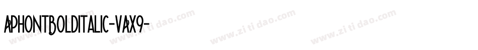 AphontBoldItalic-vAx9字体转换