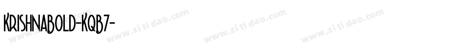 KrishnaBold-KqB7字体转换