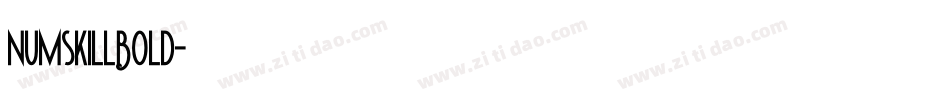 NumskillBold字体转换