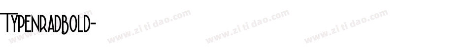 TypenradBold字体转换