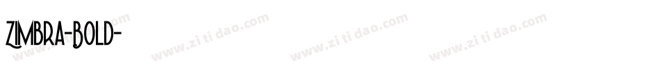 Zimbra-Bold字体转换