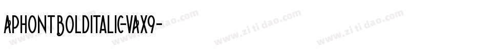 AphontBoldItalic-vAx9字体转换