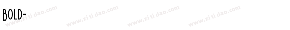 Bold字体转换