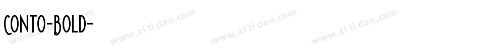 Conto-Bold字体转换