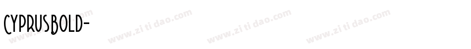 CyprusBold字体转换