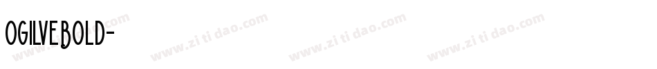 OgilveBold字体转换