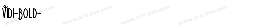 Vidi-Bold字体转换