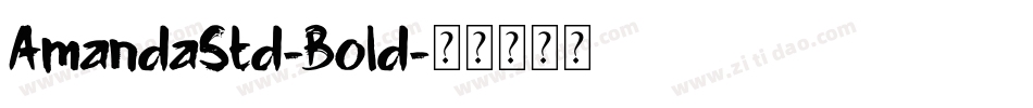 AmandaStd-Bold字体转换