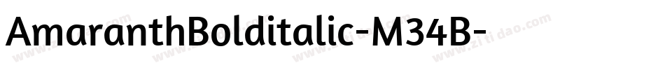 AmaranthBolditalic-M34B字体转换