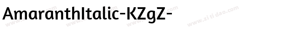 AmaranthItalic-KZgZ字体转换
