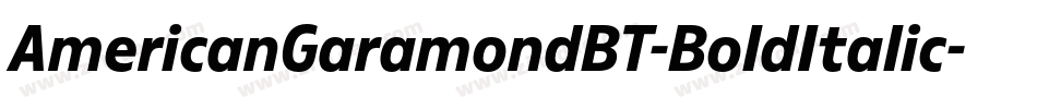 AmericanGaramondBT-BoldItalic字体转换