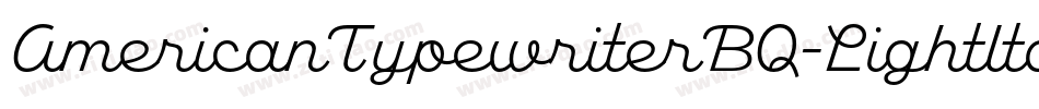 AmericanTypewriterBQ-LightItalic字体转换