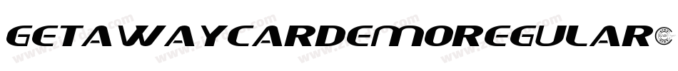 GetawayCarDemoRegular-9g0K字体转换