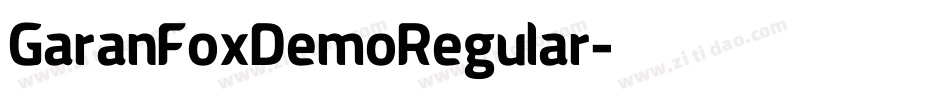 GaranFoxDemoRegular字体转换