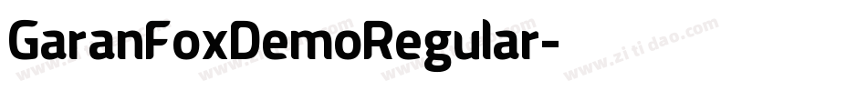 GaranFoxDemoRegular字体转换