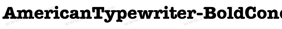 AmericanTypewriter-BoldCondA字体转换