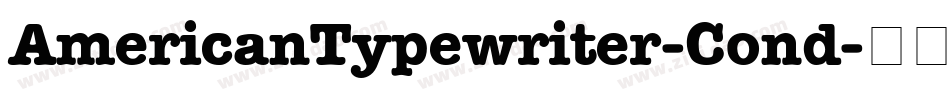 AmericanTypewriter-Cond字体转换